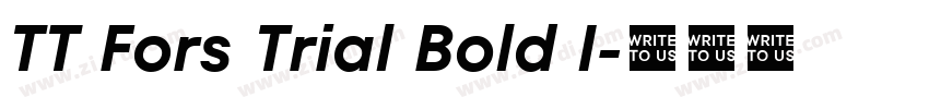 TT Fors Trial Bold I字体转换